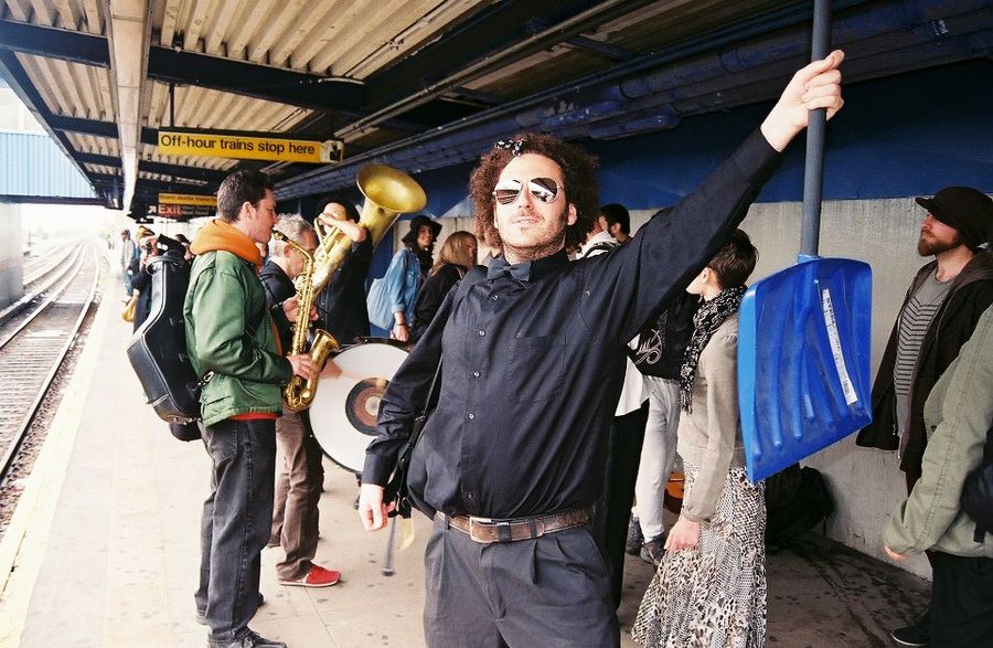 We met the Slavic Soul Party brass band in the subway